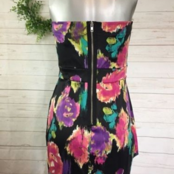 Spring Floral Print Mini Formal Dress 5 - Picture 2 of 8